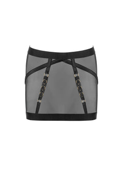 Bluebella Suri Open Back Skirt (Black) | Avec Amour Lingerie