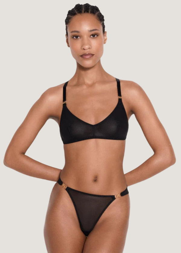 Bordelle Cadi Thong (Black) | Avec Amour Luxury Lingerie