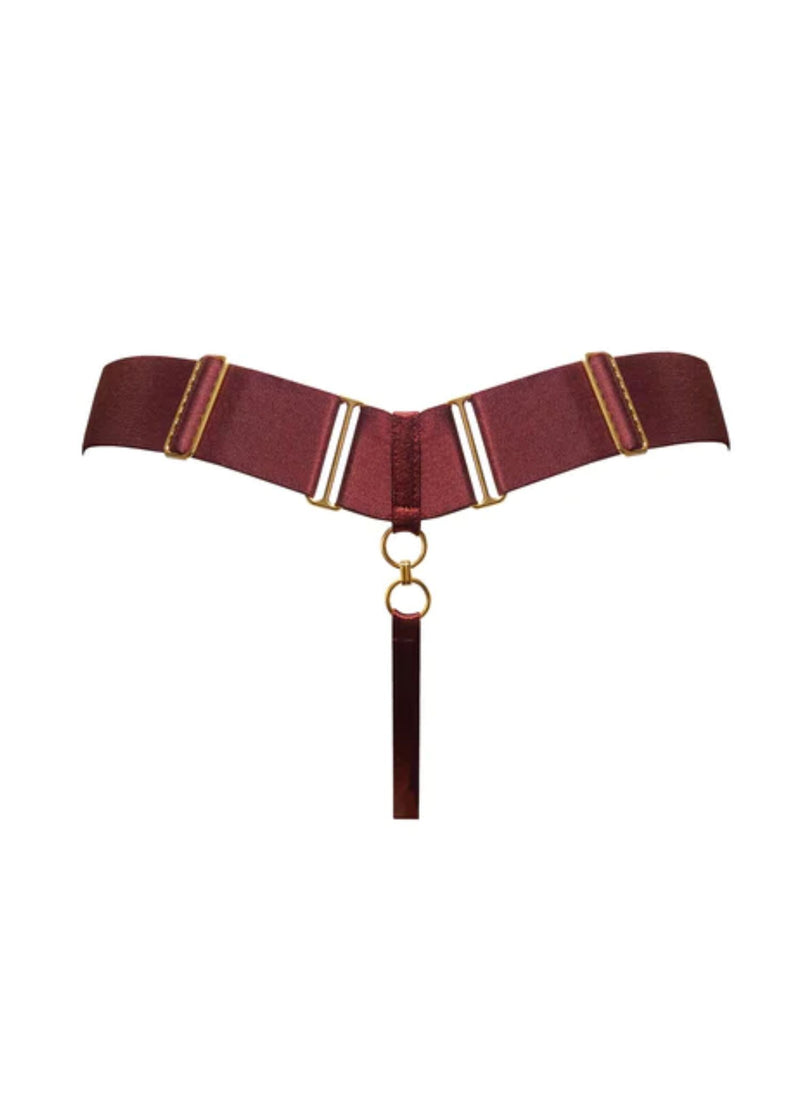 Bordelle Cadi Thong (Morello) | Avec Amour Luxury Lingerie
