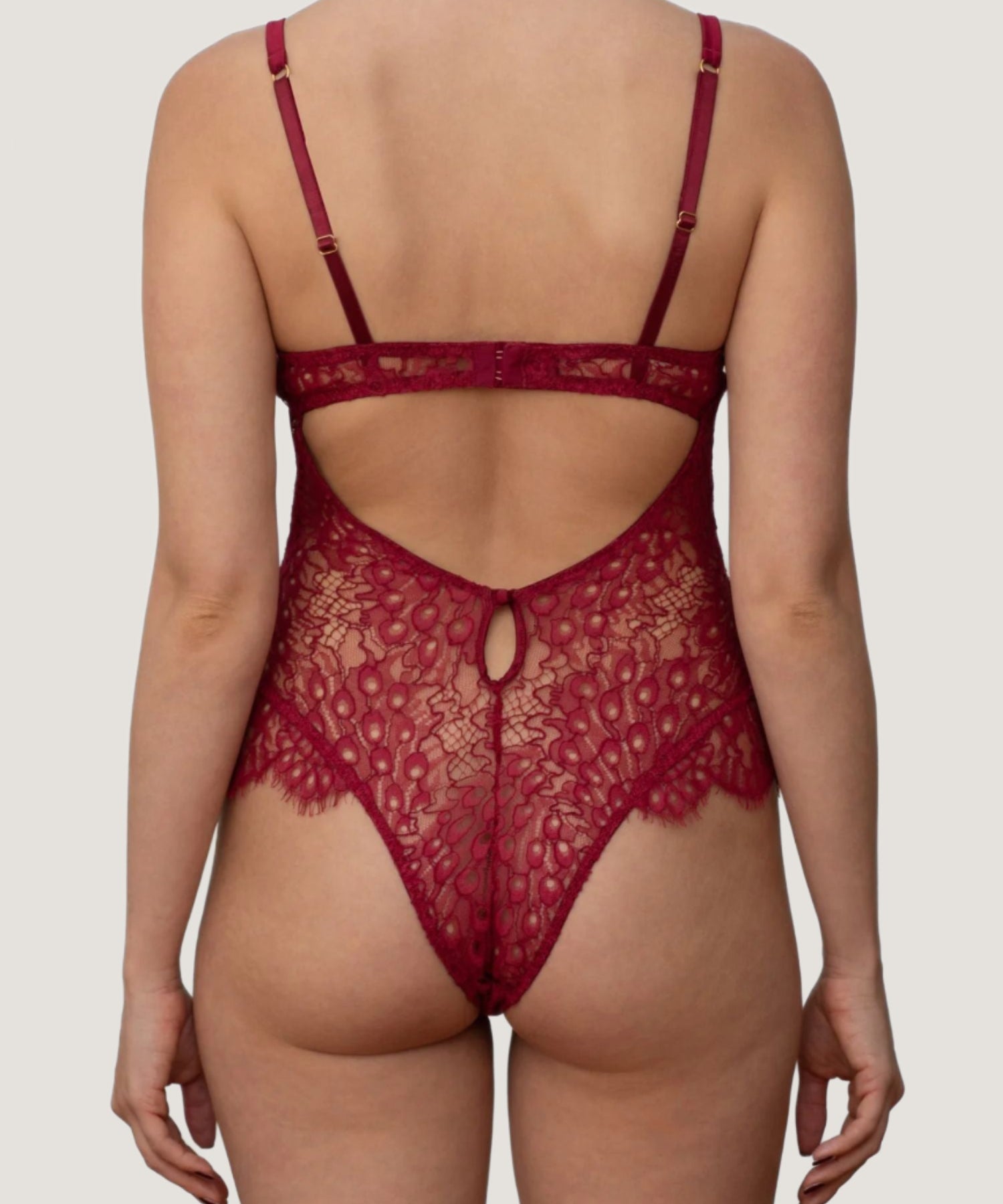 Coco de Mer Astrantia Bodysuit (Crimson) | Avec Amour Lingerie