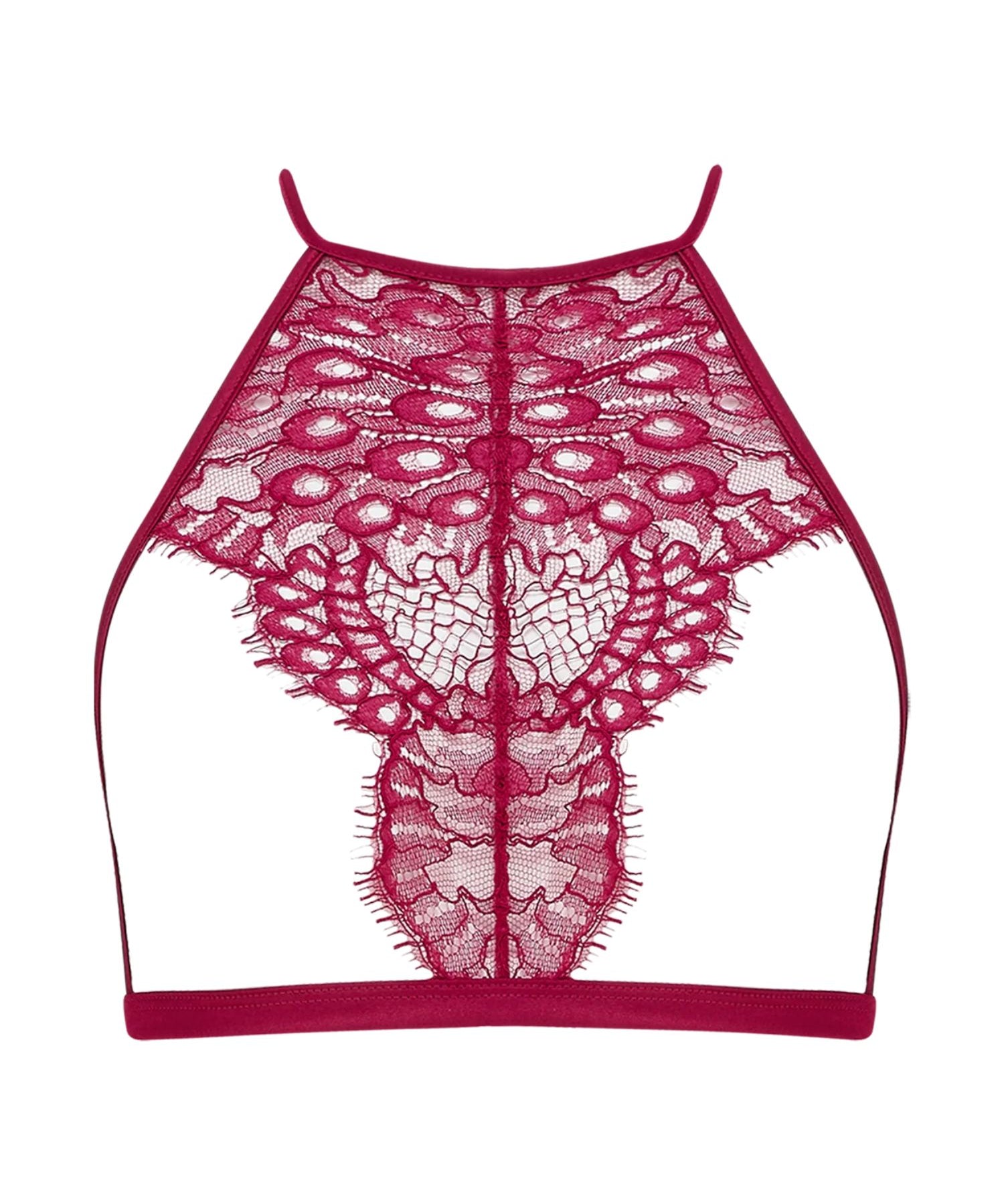 Coco de Mer Astrantia Open Soft Cup Bra (Crimson) | Avec Amour Lingerie