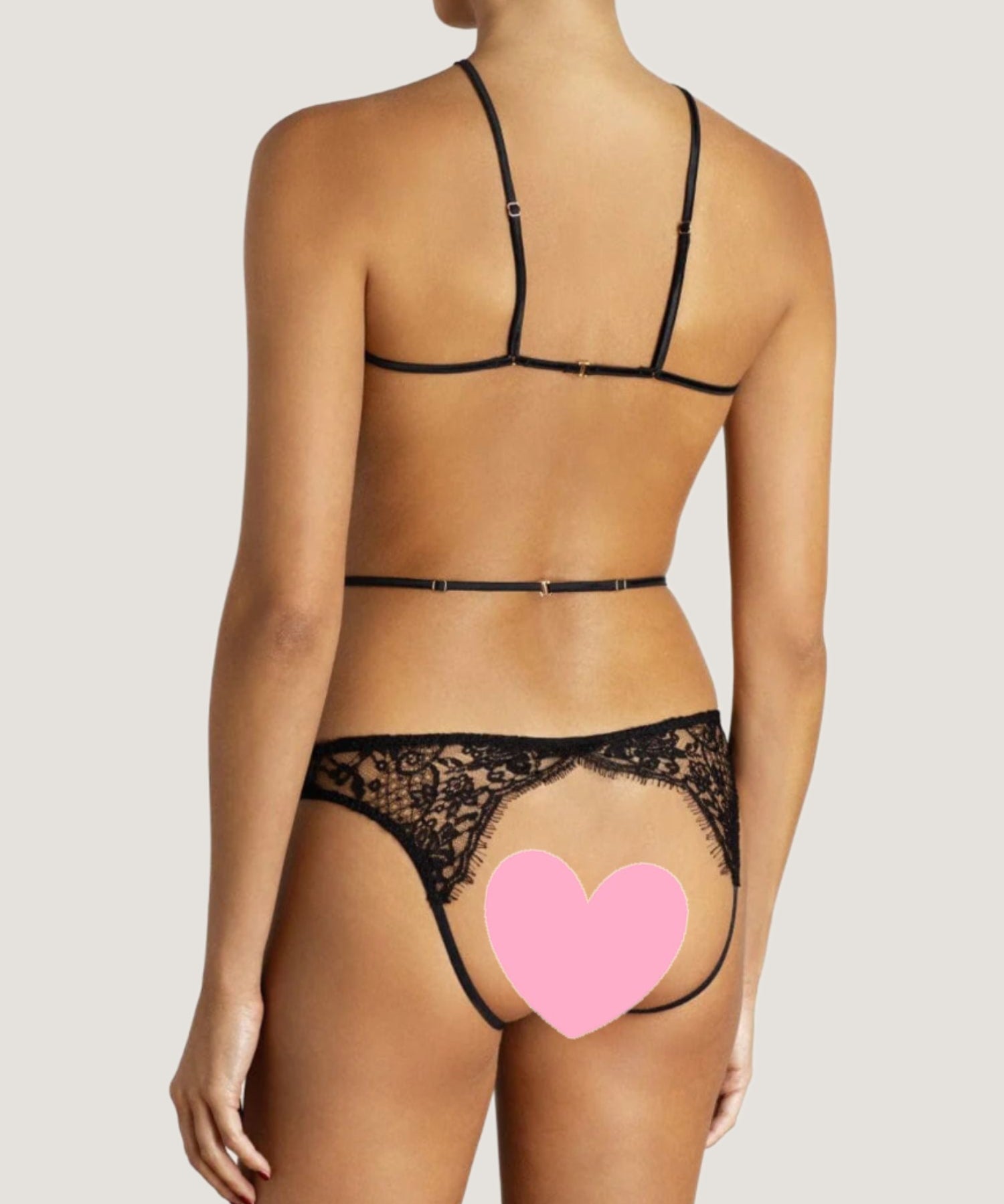 Coco de Mer - Hera Playsuit (Black) - Cupless, Ouvert | Avec Amour Sexy Lingerie