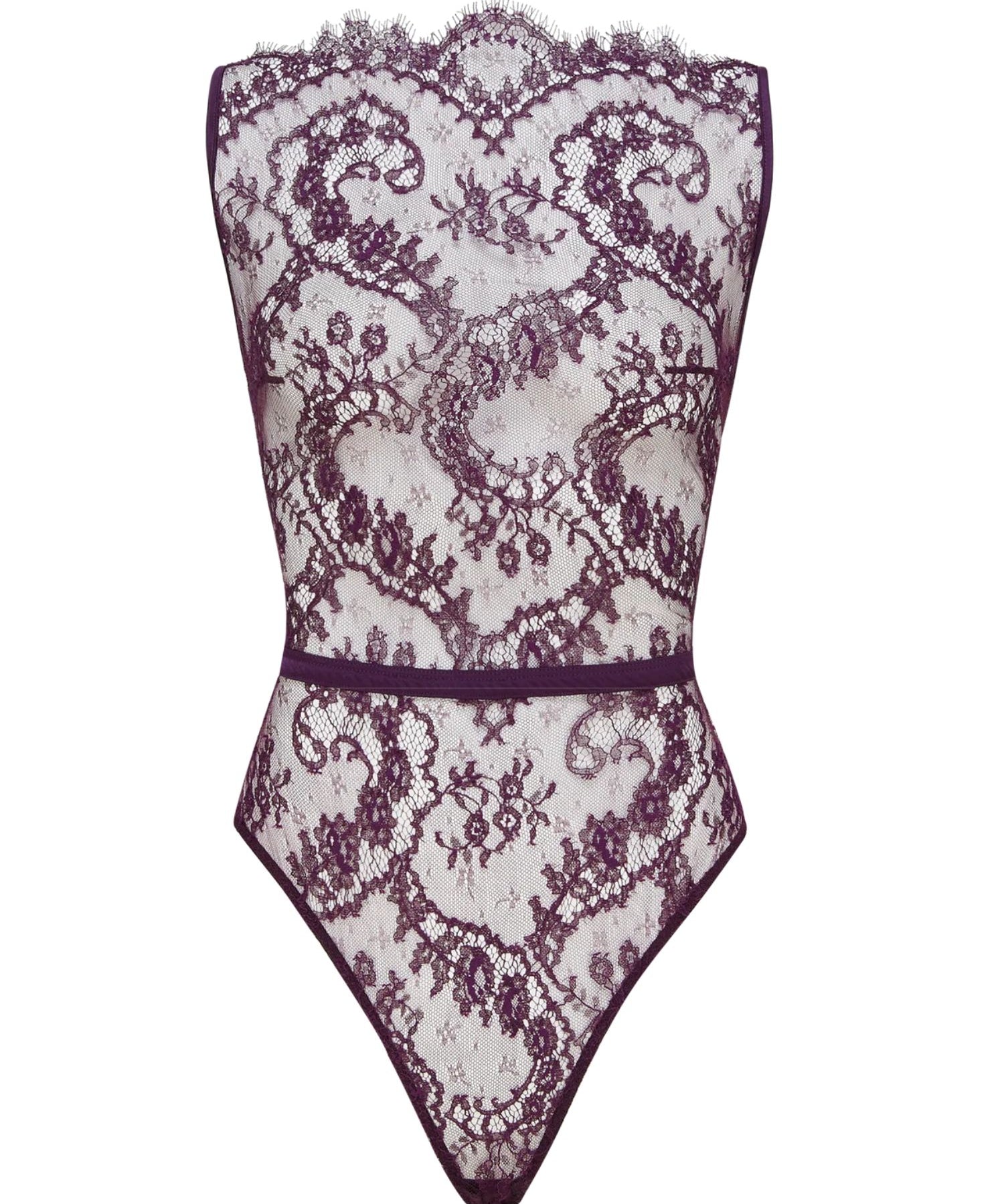 Coco de Mer Lunaria Bodysuit (Amethyst) | Avec Amour Luxury Lingerie