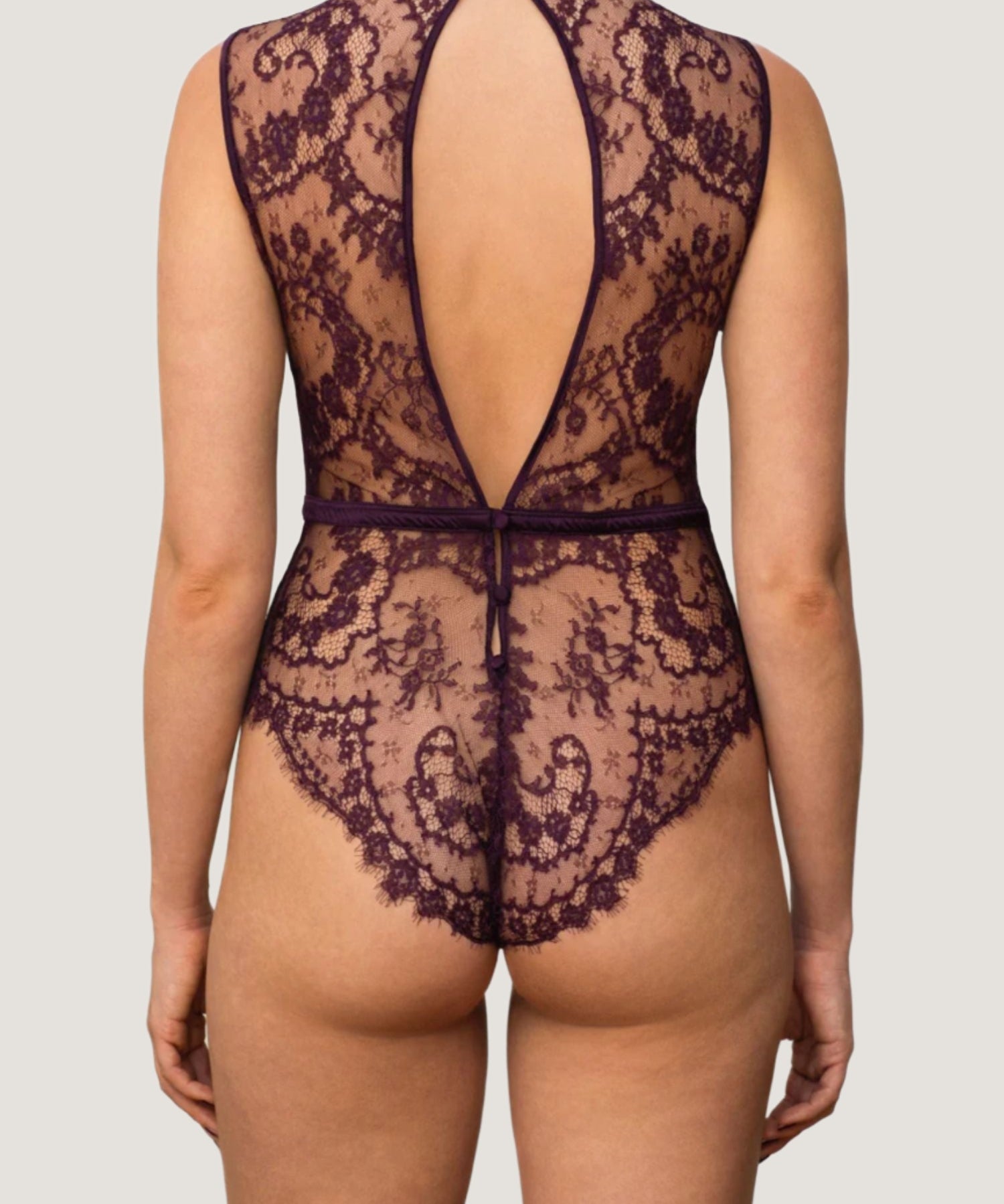 Coco de Mer Lunaria Bodysuit (Amethyst) | Avec Amour Luxury Lingerie