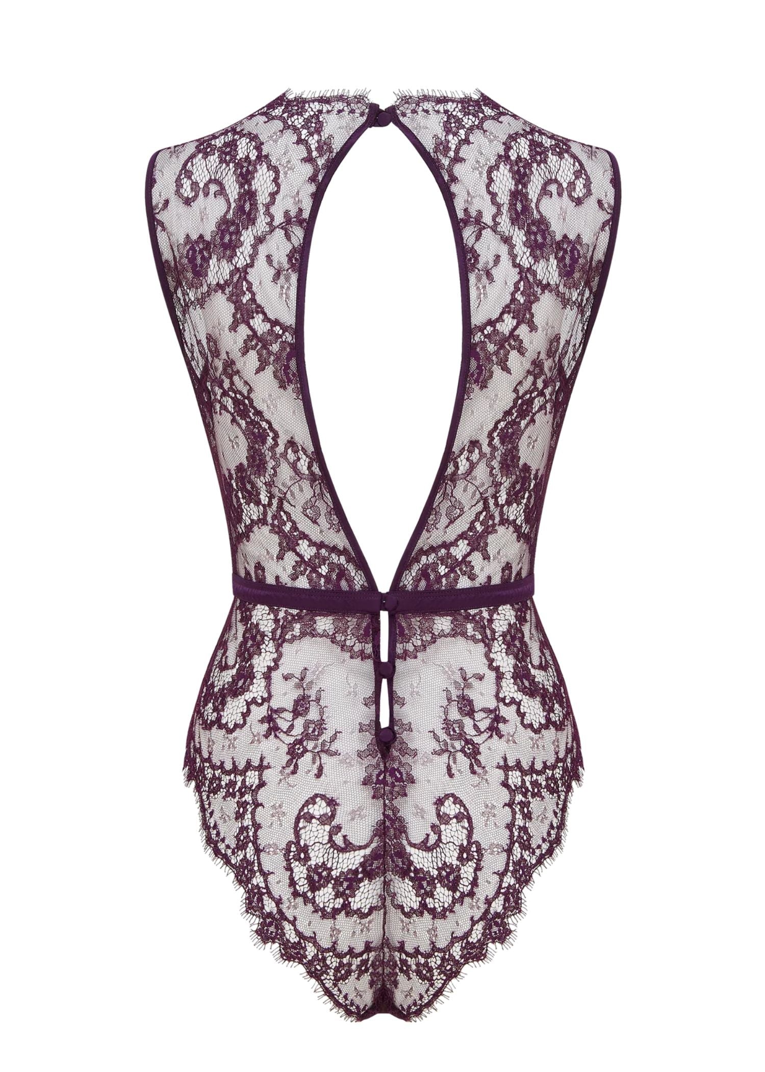 Coco de Mer Lunaria Bodysuit (Amethyst) | Avec Amour Luxury Lingerie