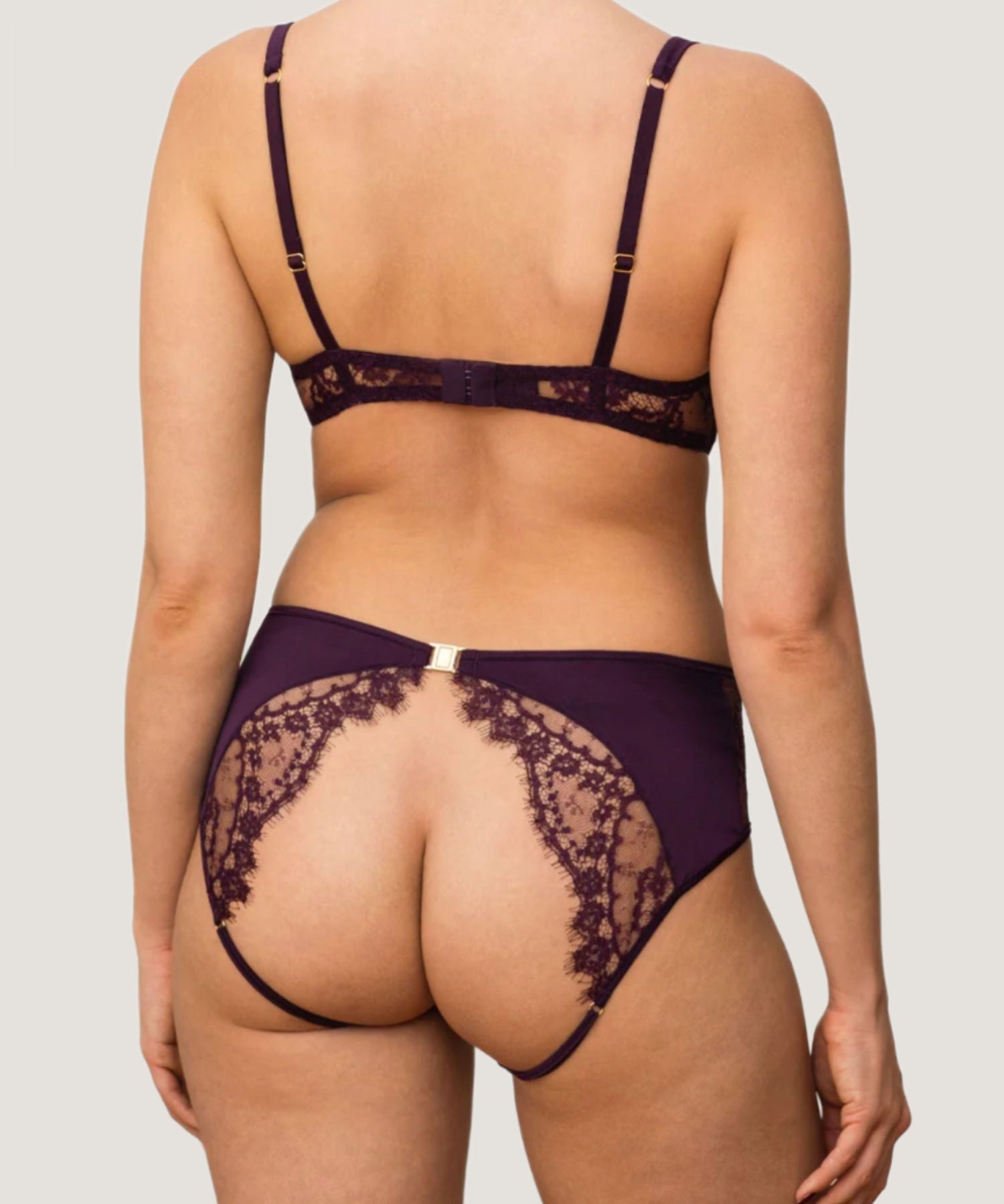 Coco de Mer Lunaria Quarter Cup Bra (Amethyst) | Avec Amour Luxury Lingerie