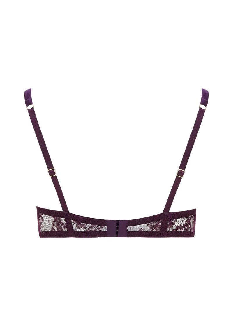 Coco de Mer Lunaria Quarter Cup Bra (Amethyst) | Avec Amour Luxury Lingerie