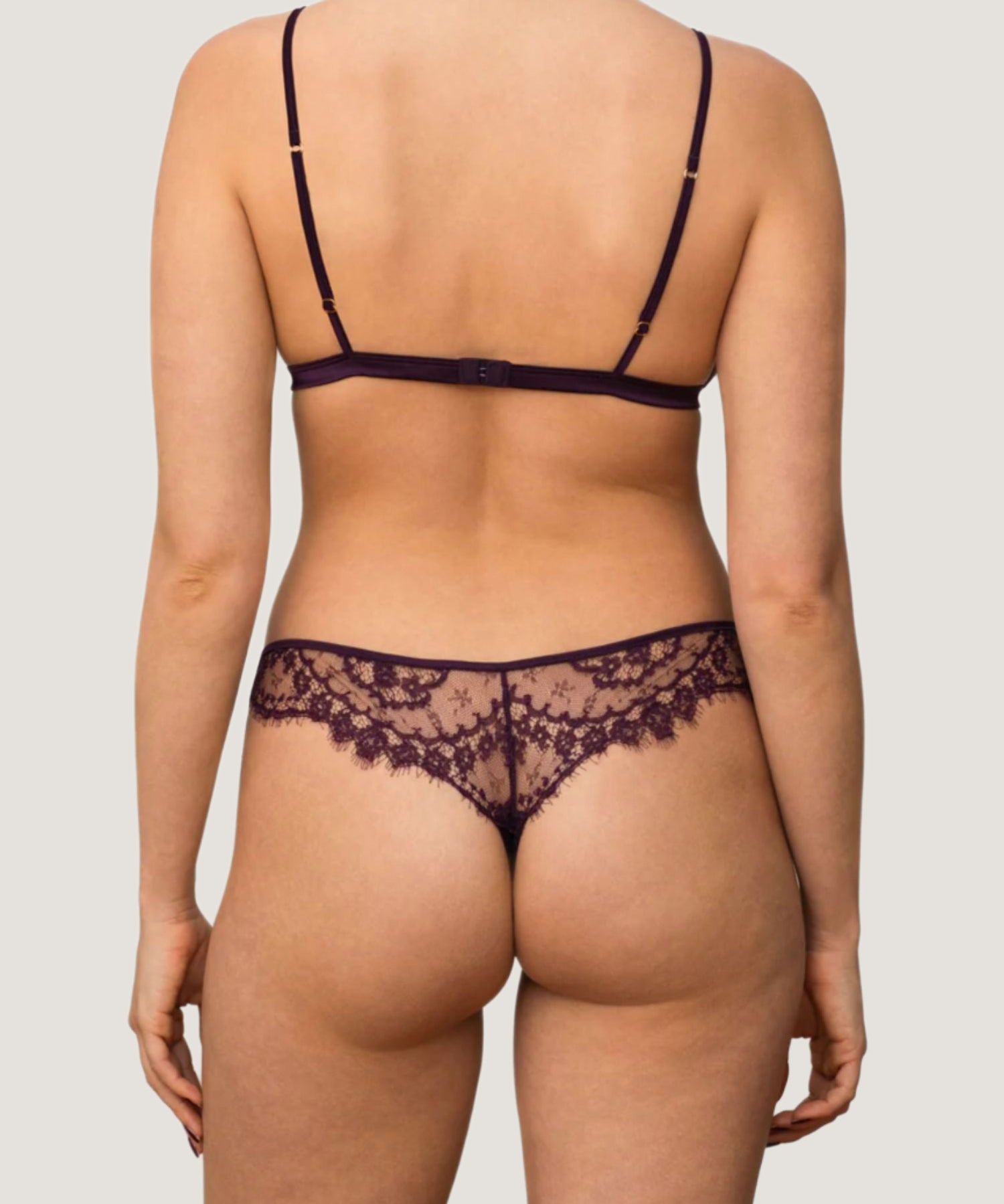 Coco de Mer Lunaria Skirt Thong (Amethyst) | Avec Amour Luxury Lingerie