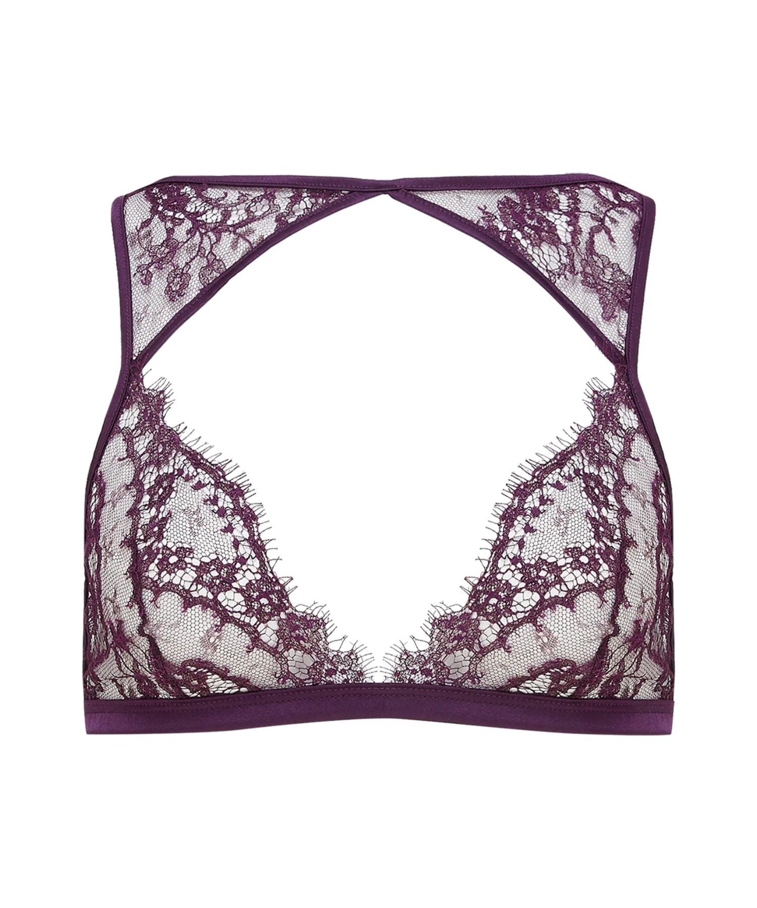 Coco de Mer Lunaria Triangle Bra (Amethyst) | Avec Amour Luxury Lingerie
