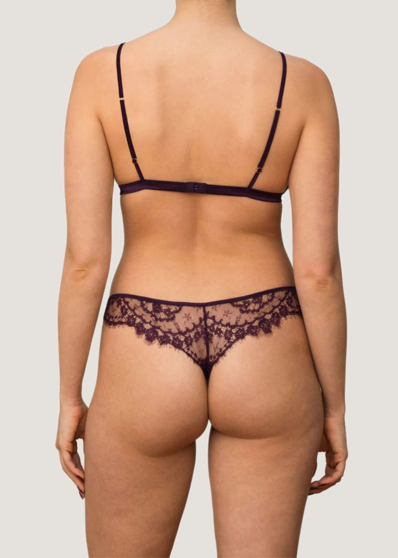 Coco de Mer Lunaria Triangle Bra (Amethyst) | Avec Amour Luxury Lingerie