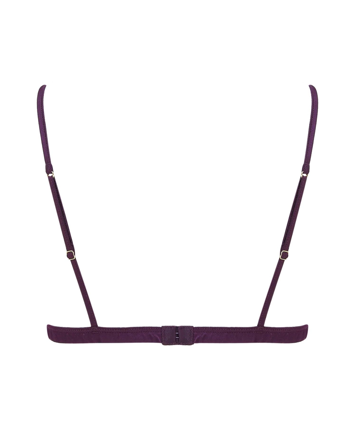 Coco de Mer Lunaria Triangle Bra (Amethyst) | Avec Amour Luxury Lingerie