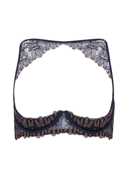 Coco de Mer Odonata Quarter Cup Bra (Midnight Blue)