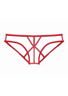 Fleur Du Mal Luxe Strappy Bondage Panty (Rouge) | Avec Amour Lingerie