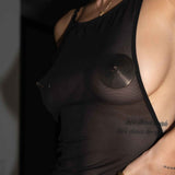 INDULGE ME Lingerie Gift Set (Large) | AVAM Backless Dress, UPKO Moist Eyes Clitoral G-String, Metal Nipple Cover