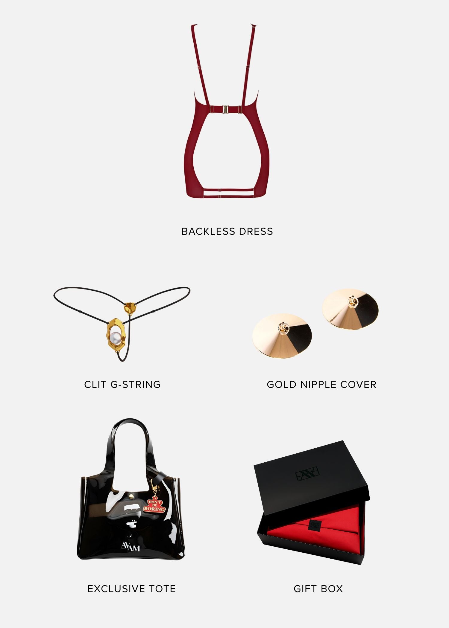 Indulge Me (Red) Gift Box Set | Avec Amour Lingerie