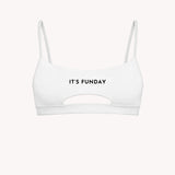 It's Funday by AVAM - UNBASIC Crop Bra (White) | Avec Amour Lingerie