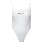 It's Funday by AVAM - UNBASIC Low Back Bodysuit (White) | Avec Amour Lingerie