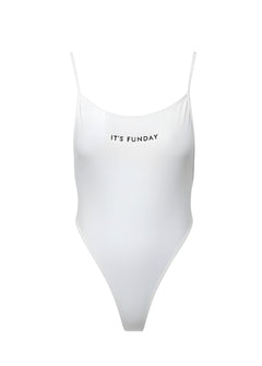 It's Funday by AVAM - UNBASIC Low Back Bodysuit (White) | Avec Amour Lingerie