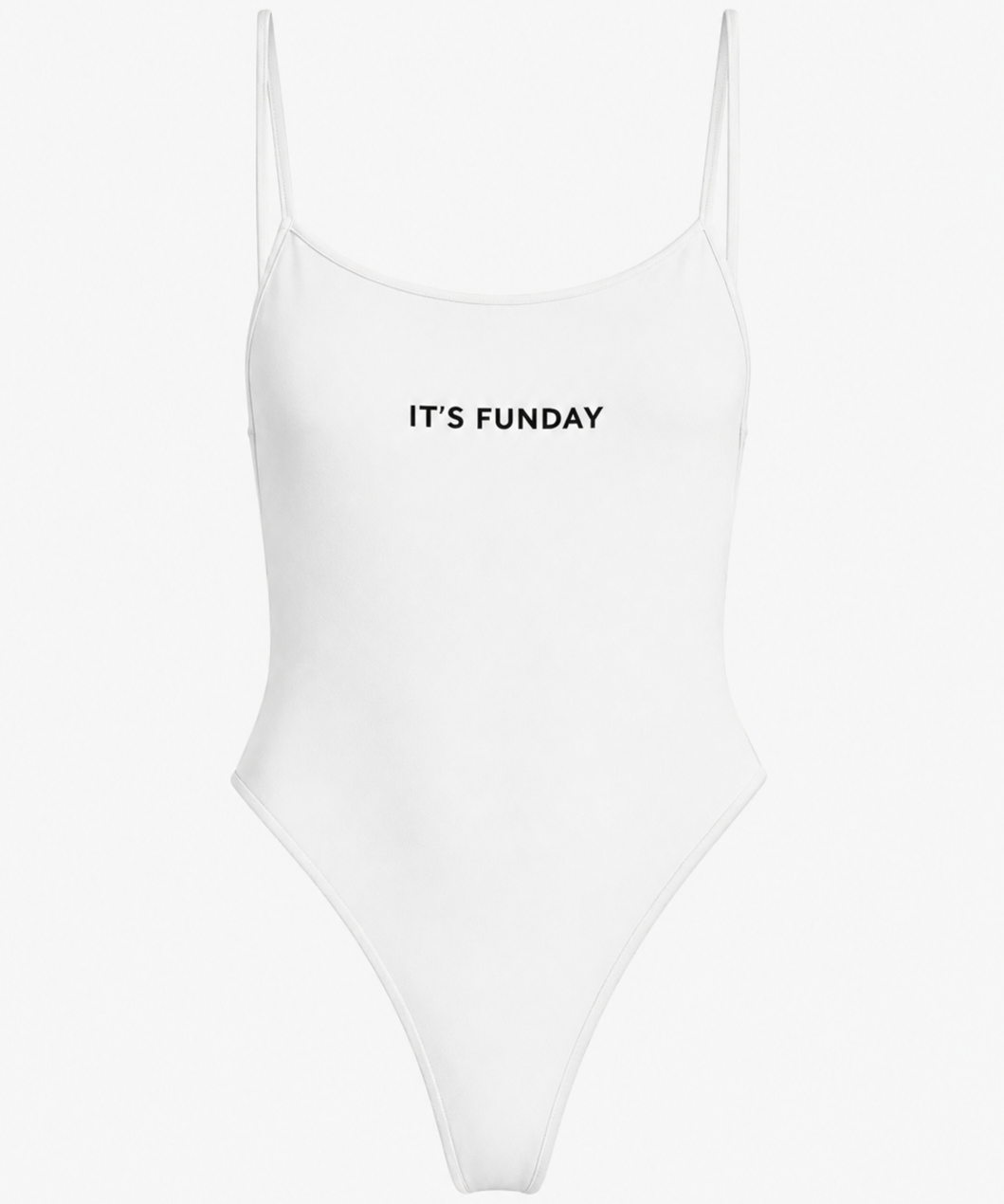 It's Funday by AVAM - UNBASIC Low Back Bodysuit (White) | Avec Amour Lingerie