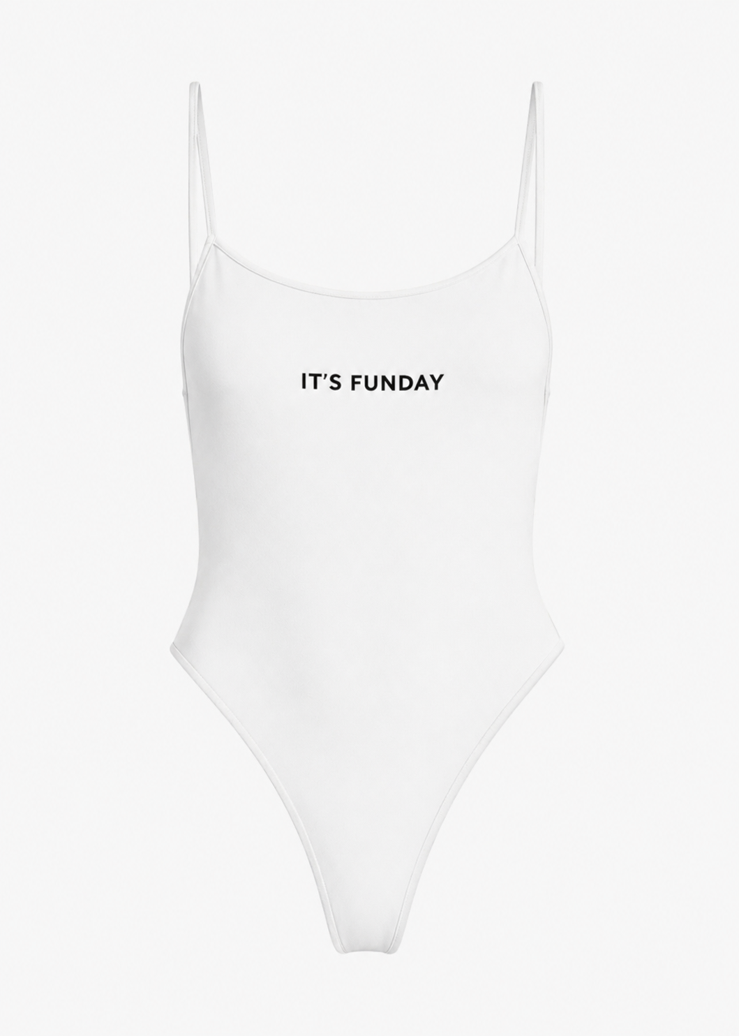 It's Funday by AVAM - UNBASIC Low Back Bodysuit (White) | Avec Amour Lingerie