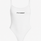 It's Funday by AVAM - UNBASIC Low Back Bodysuit (White) | Avec Amour Lingerie