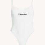 It's Funday by AVAM - UNBASIC Low Back Bodysuit (White) | Avec Amour Lingerie