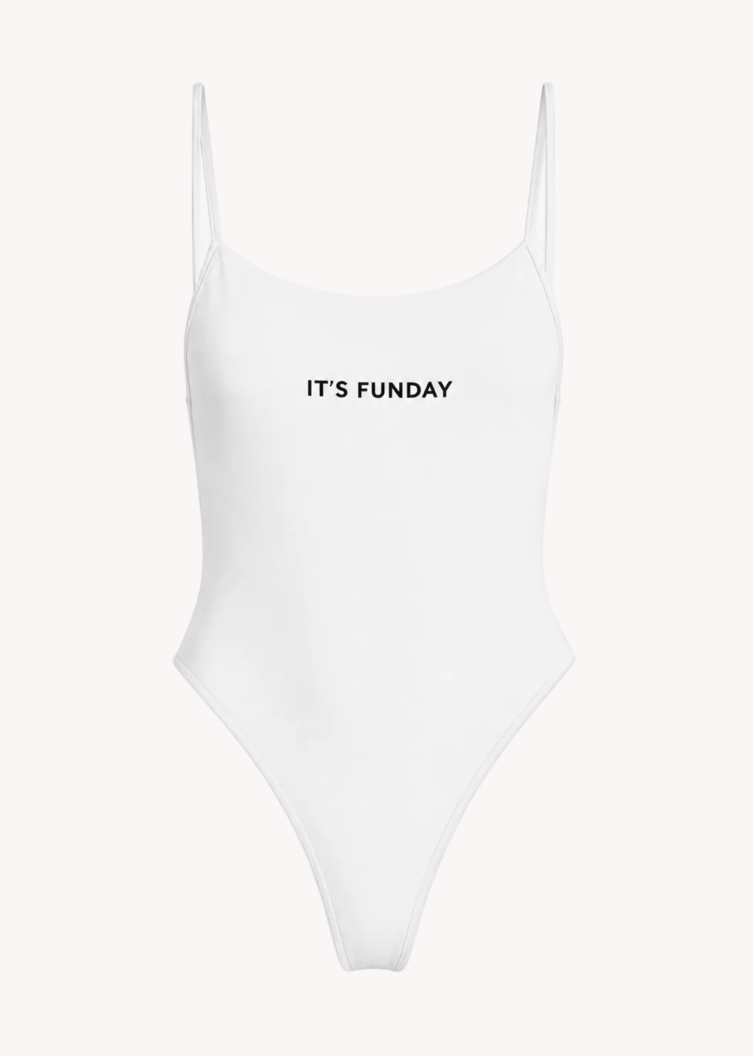 It's Funday by AVAM - UNBASIC Low Back Bodysuit (White) | Avec Amour Lingerie