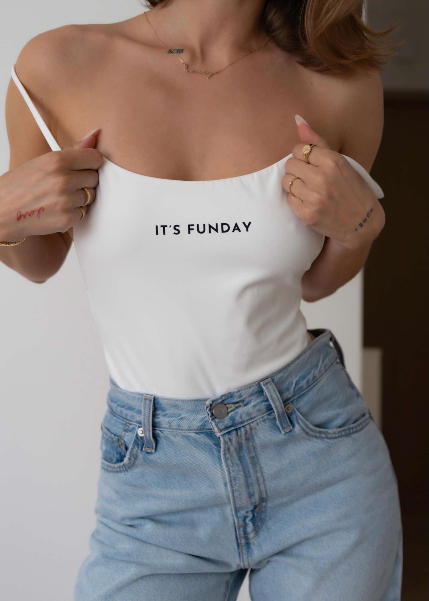 It's Funday by AVAM - UNBASIC Low Back Bodysuit (White) | Avec Amour Lingerie