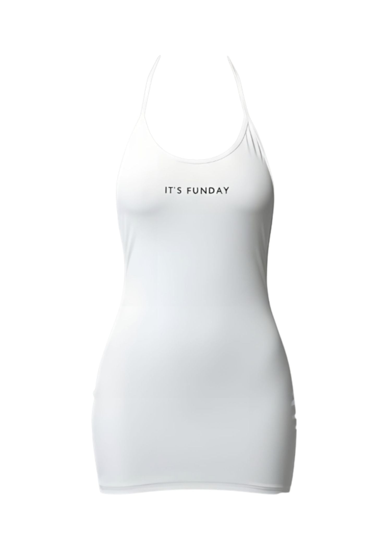 It's Funday by AVAM UNBASIC Halter Micro Dress (White) | Avec Amour Lingerie