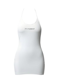 It's Funday by AVAM UNBASIC Halter Micro Dress (White) | Avec Amour Lingerie
