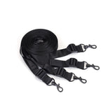 Liebe Seele Vegan Fetish Faux Leather Under Mattress Restraint Set in Black — flat lay
