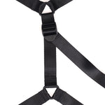 Liebe Seele Vegan Fetish Faux Leather Under Mattress Restraint Set in Black — flat lay