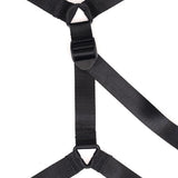 Liebe Seele Vegan Fetish Faux Leather Under Mattress Restraint Set in Black — flat lay