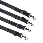Liebe Seele Vegan Fetish Faux Leather Under Mattress Restraint Set in Black — flat lay