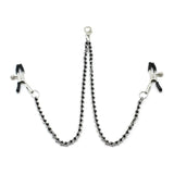 Liebe Seele Black Bead Chains and Nipple Clamps (Silver) | BDSM Bedroom Fun