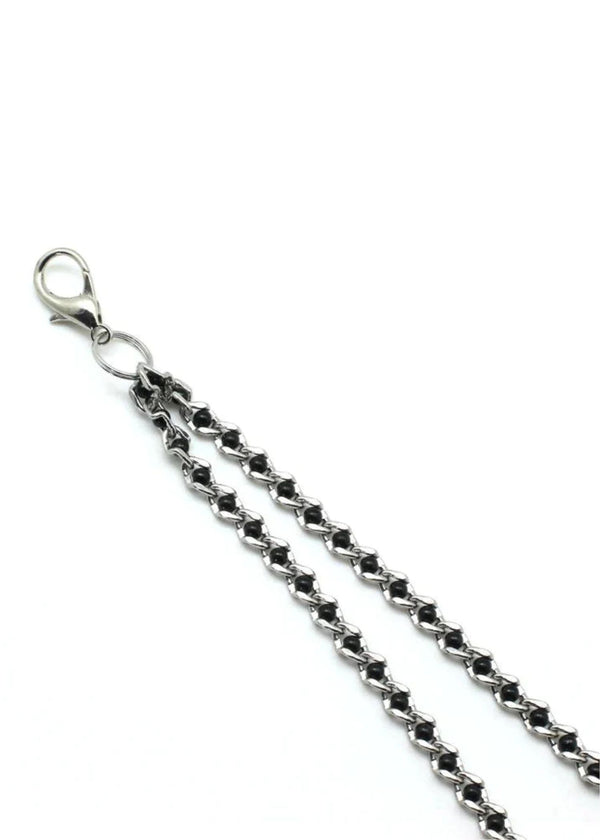 Liebe Seele Black Bead Chains and Nipple Clamps (Silver) | BDSM Bedroom Fun