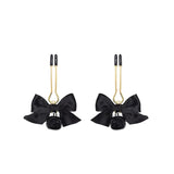 Black Bow and Bells Nipple Clamps