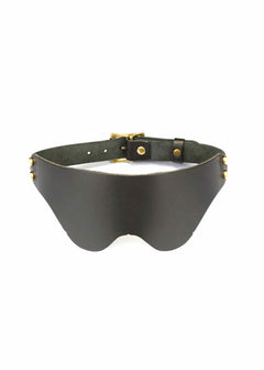 Liebe Seele Leather Blindfold (Black) | Bondage, Bedroom Fun | Avec Amour Lingerie