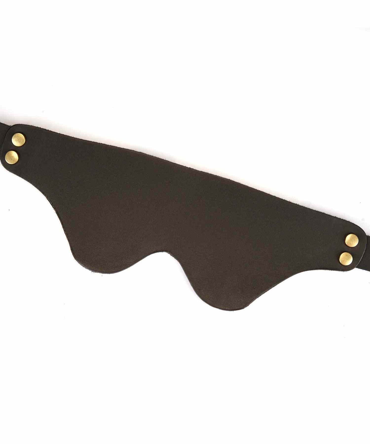 Liebe Seele Leather Blindfold (Black) | Bondage, Bedroom Fun | Avec Amour Lingerie