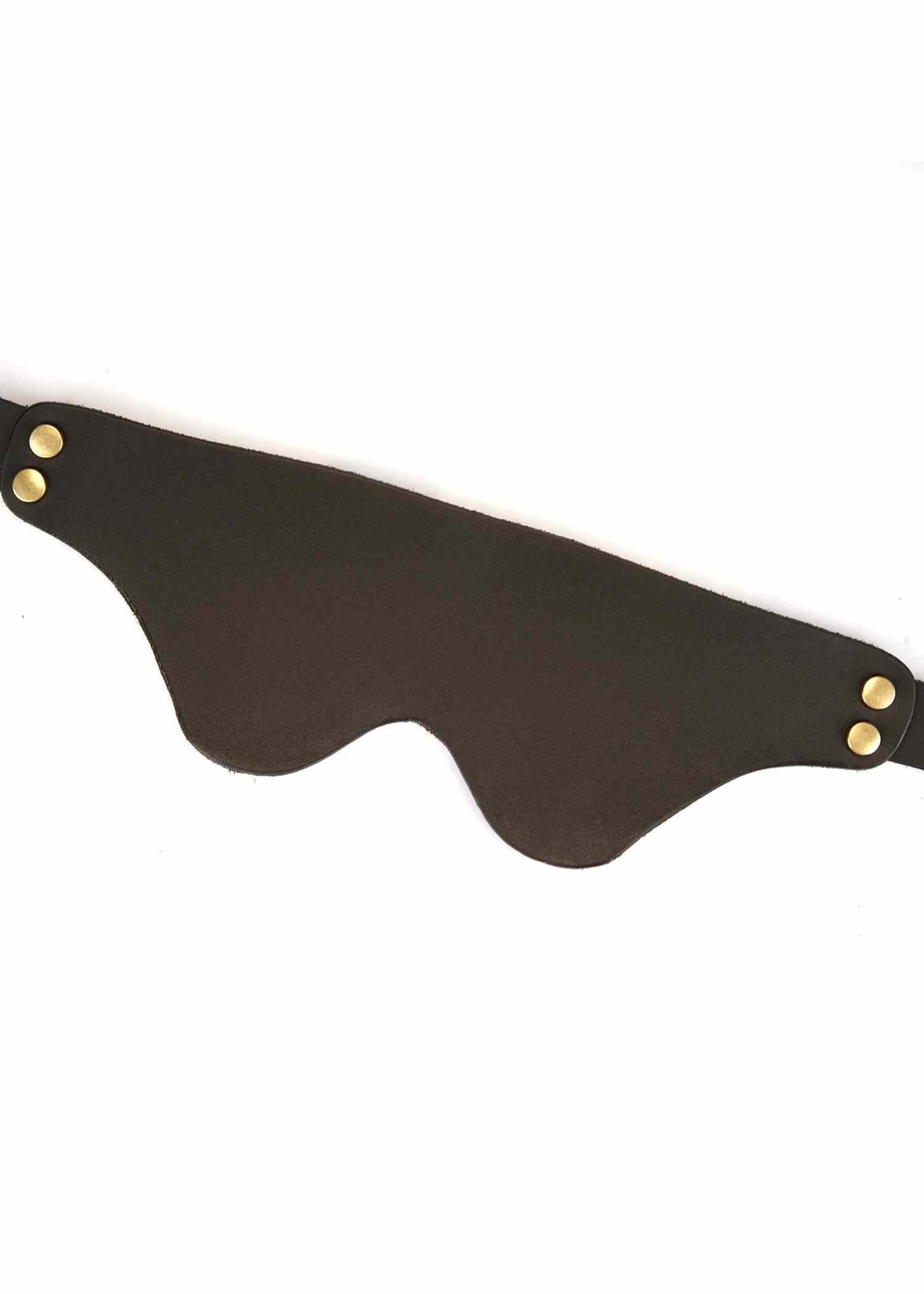 Liebe Seele Leather Blindfold (Black) | Bondage, Bedroom Fun | Avec Amour Lingerie