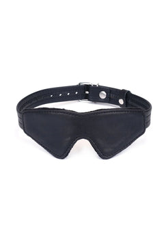 Liebe Seele Bond Leather Blindfold (Black) | Avec Amour Leather Accessories
