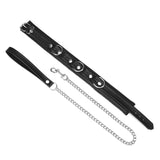 Liebe Seele Leather Collar with Leash (Black) | Avec Amour