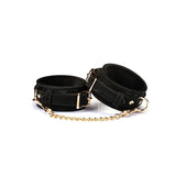 Boudoir Amor Vegan Leather Ankle Cuffs (Black)