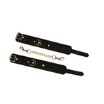 Liebe Seele Boudoir Amor Vegan Wrist Cuffs / Handcuffs (Black) | Avec Amour Lingerie