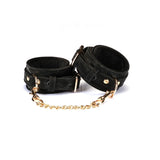 Liebe Seele Boudoir Amor Vegan Wrist Cuffs / Handcuffs (Black) | Avec Amour Lingerie