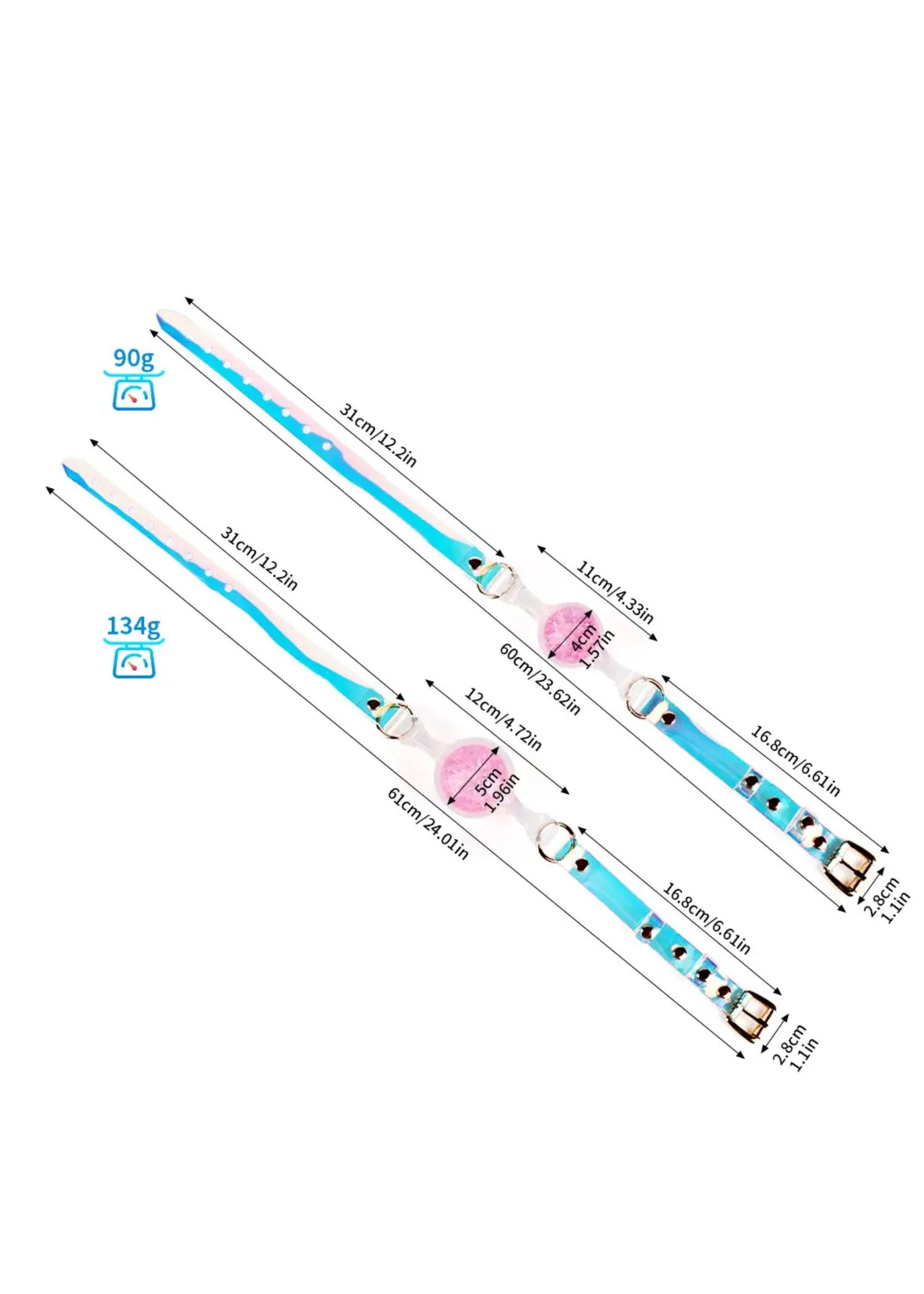 Liebe Seele Crystal Ball Gag (Large Pink Ball) | Avec Amour Lingerie