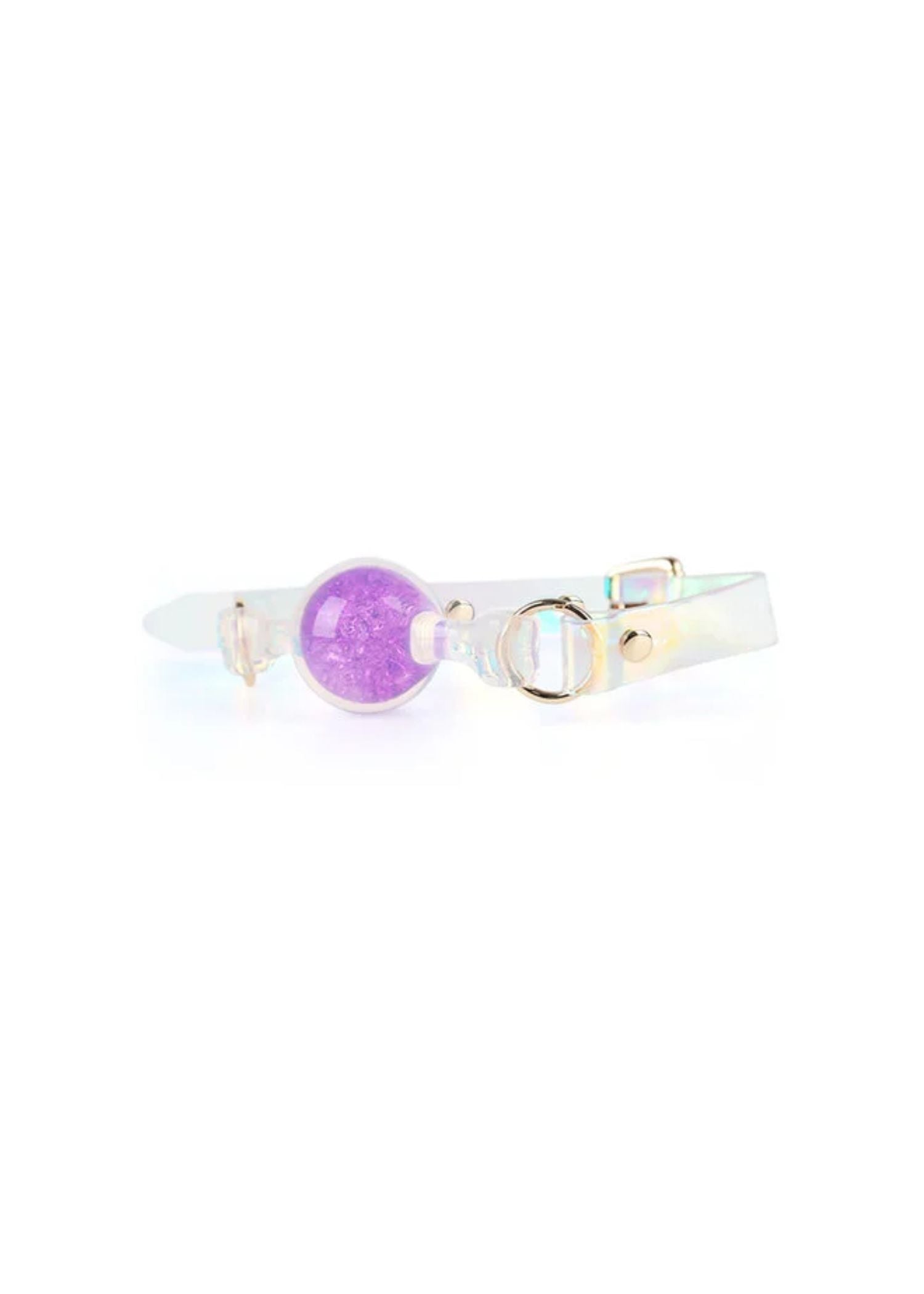 Liebe Seele Crystal Ball Gag (Small Purple Ball) | Avec Amour Lingerie
