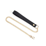 Flower Rhythm Leather Collar with Leash (Black)