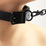 Liebe Seele Flower Rhythm Leather Collar with Leash Choker (Red) | Avec Amour Lingerie