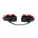 Flower Rhythm Leather Hand Cuffs (Red)